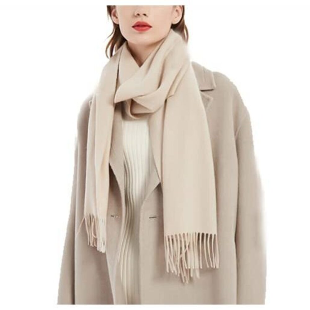 3218 Wool Scarf, 100% Pure Wool，women's Solid Color